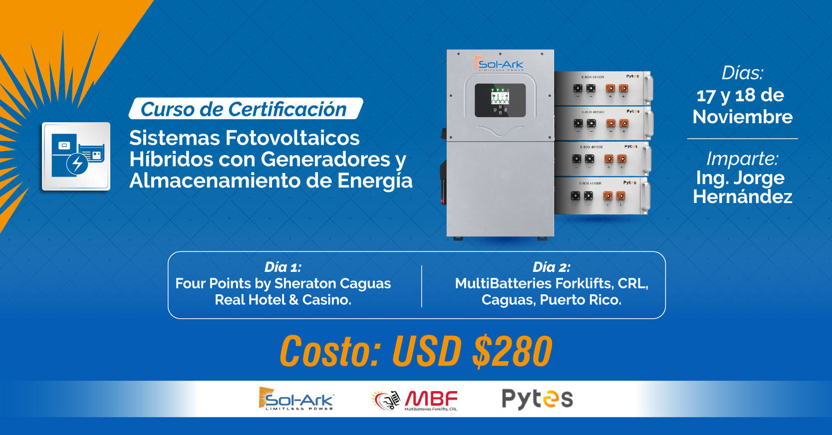 Curso de Certification: Pytes+Sol-Ark, Porto Rico